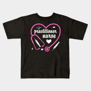 Practitioner Nurse Valentines Day Heart Kids T-Shirt